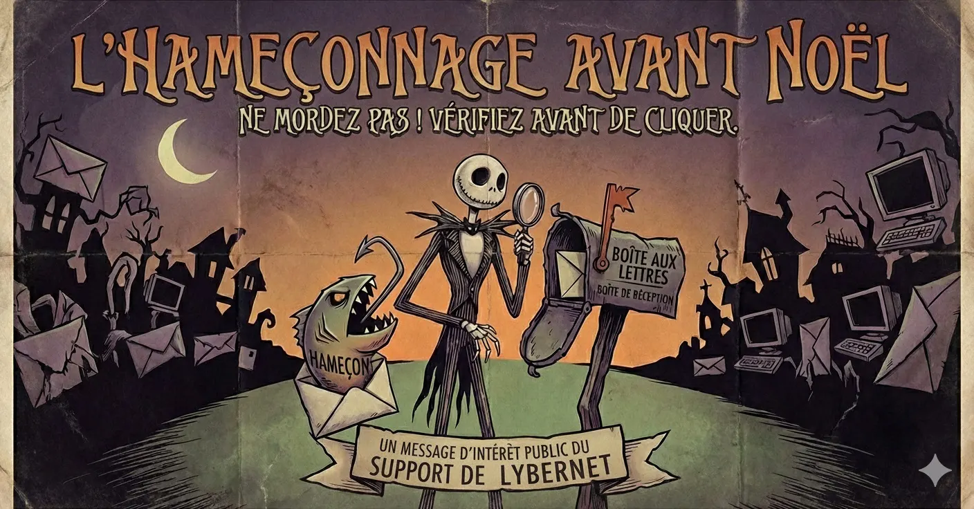 Affiche L'hameçonnage avant Noël